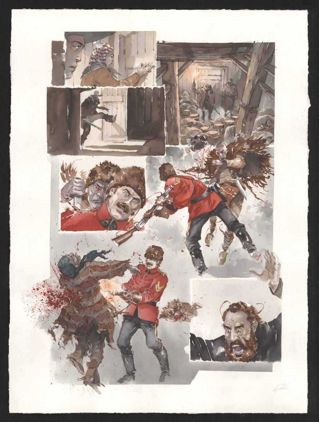 Planche originale n°42 - Sergio Tisselli - Aquarelle et encre de couleur sur papier - 4882