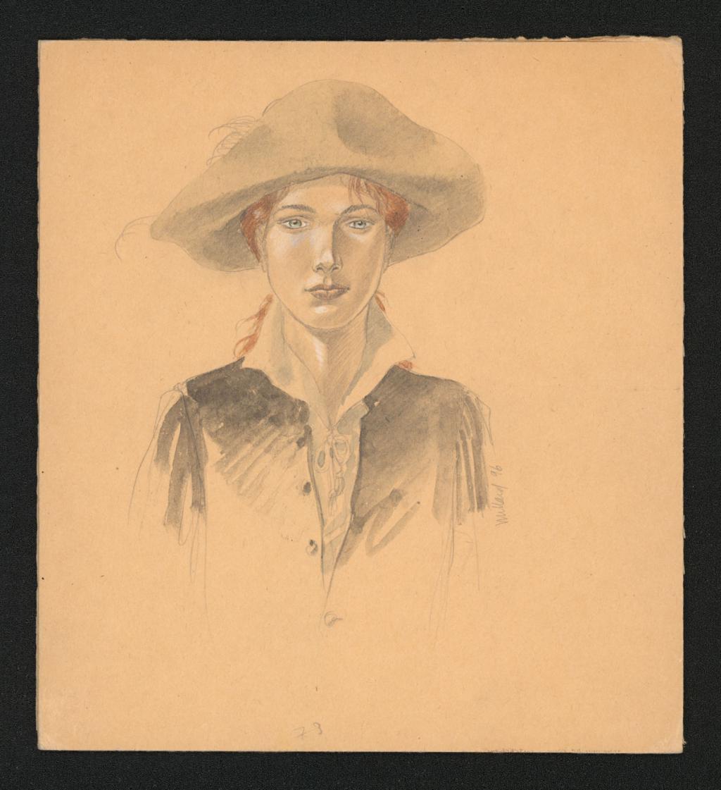 Illustration originale réalisée en 1996 - André Juillard - Crayon, crayons de couleur et aquarelle sur carton - 6230