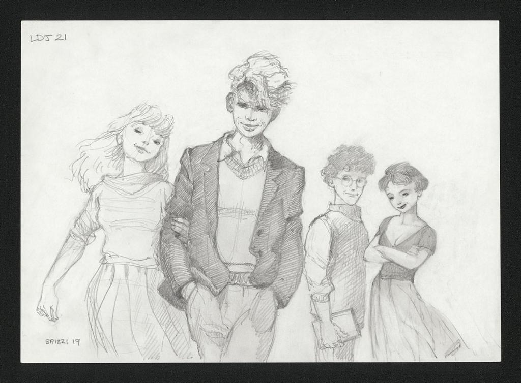 Les Copains, illustration originale, chapitre 21, 2019 - Paul & Gaëtan Brizzi - Crayon de cire sur papier - 6494