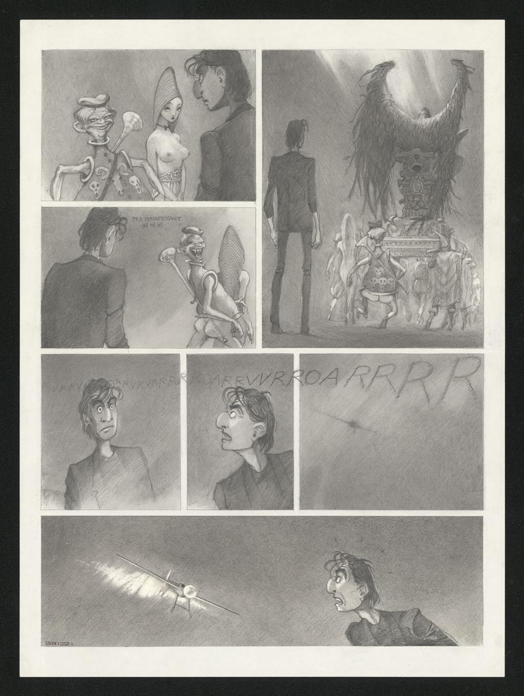 Planche originale n°68 (page 72) - Paul & Gaëtan Brizzi - Crayon de cire sur papier - 6333