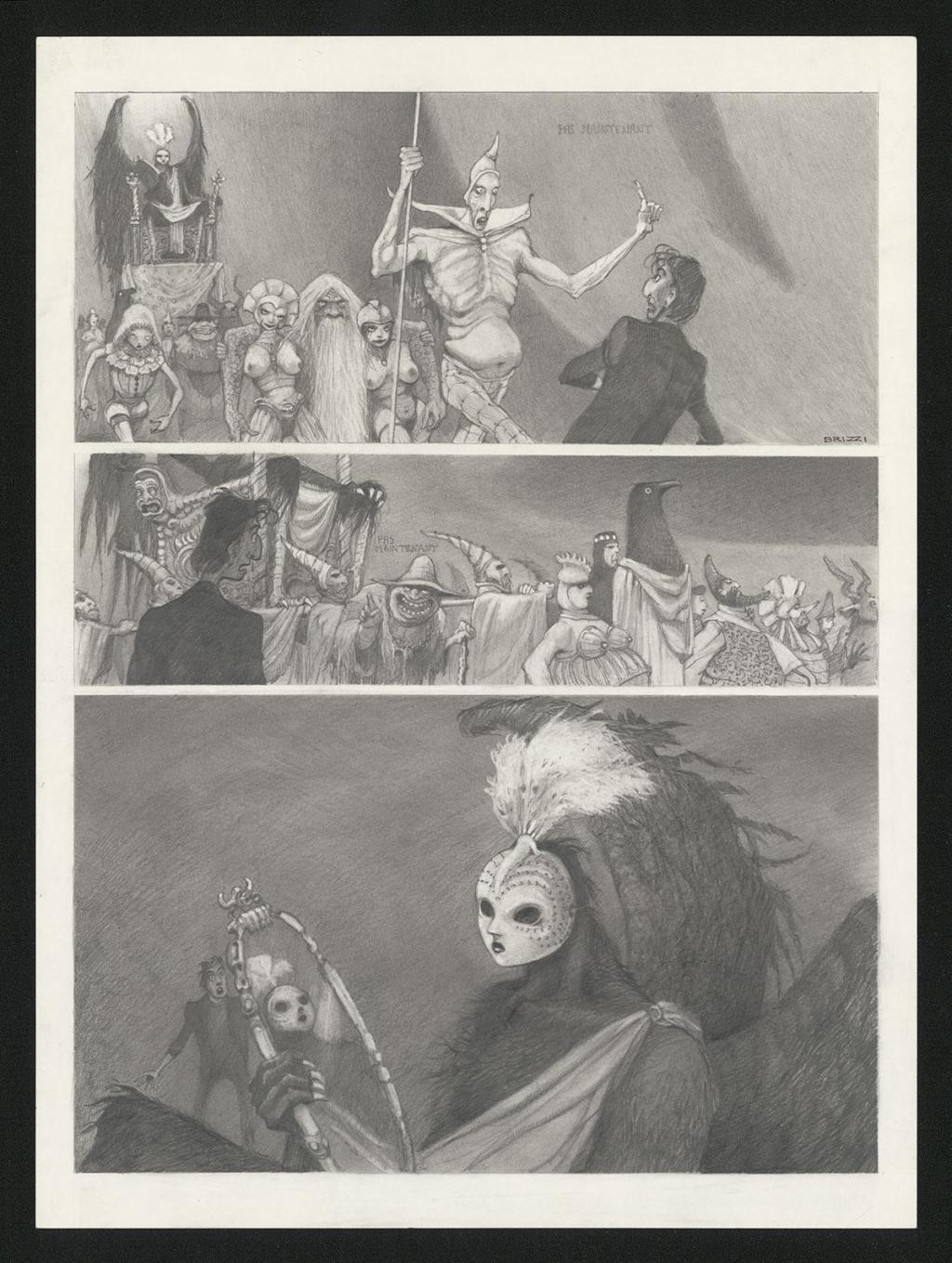 Planche originale n°67 (page 71) - Paul & Gaëtan Brizzi - Crayon de cire sur papier - 6486