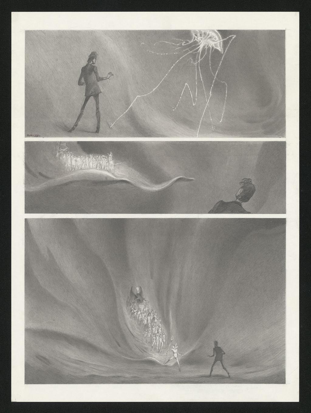 Planche originale n°66 (page 70) - Paul & Gaëtan Brizzi - Crayon de cire sur papier - 6485