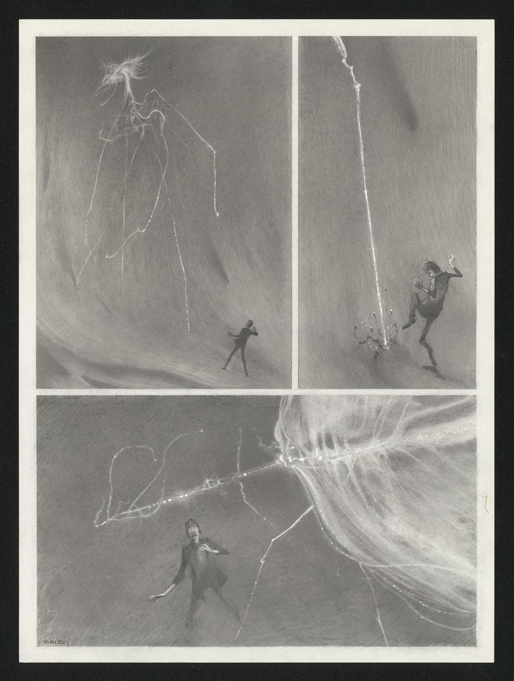 Planche originale n°65 (page 69) - Paul & Gaëtan Brizzi - Crayon de cire sur papier - 6484