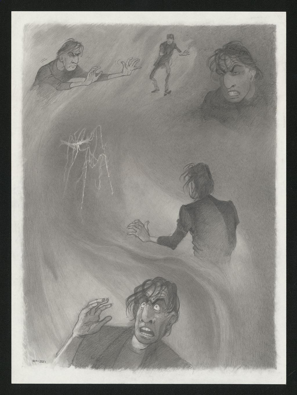 Planche originale n°64 (page 68) - Paul & Gaëtan Brizzi - Crayon de cire sur papier - 6483