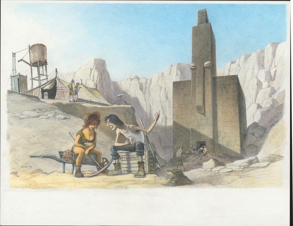 Illustration originale, 2006 - Paul & Gaëtan Brizzi - Crayon de cire sur papier - 6330