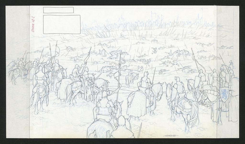 Planche originale - Guillermo Gonzalez - Mine de plomb et crayons de couleur  sur papier - 5445