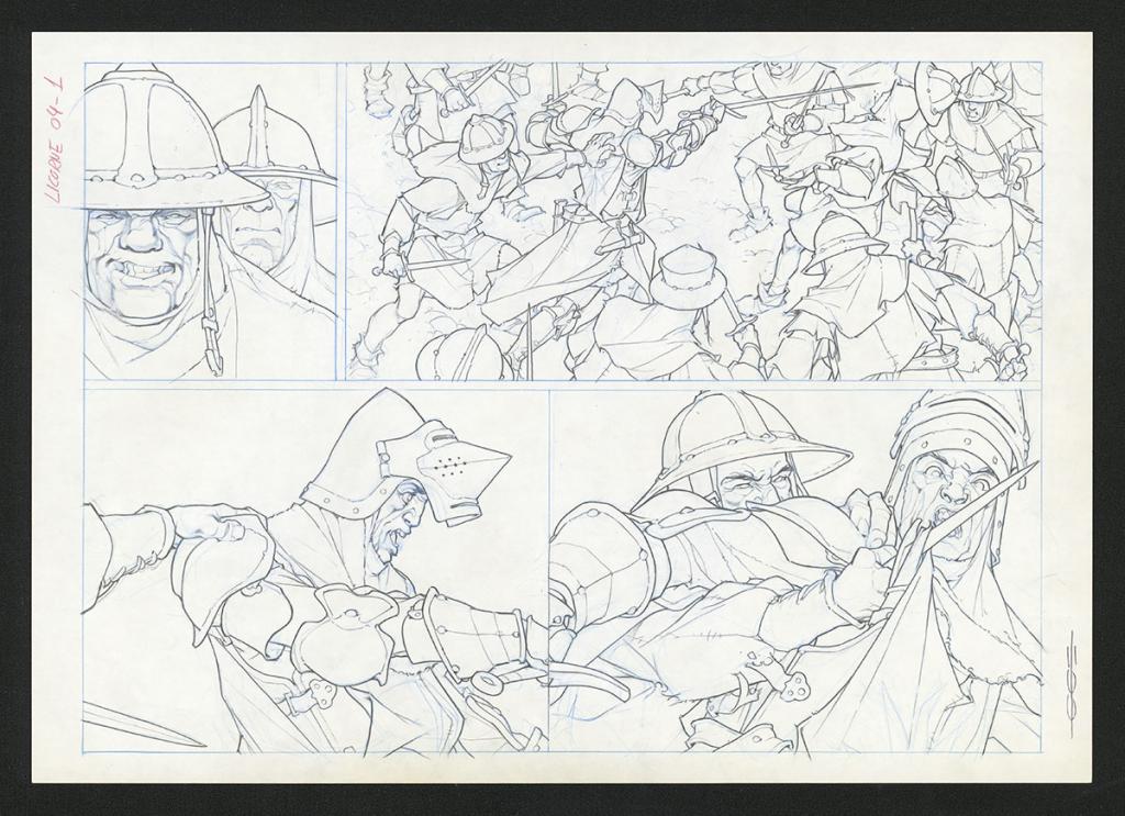 Planche originale - Guillermo Gonzalez - Mine de plomb et crayons de couleur  sur papier - 5446