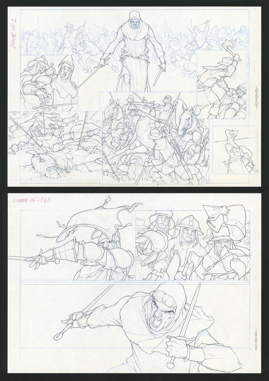 Planche originale - Guillermo Gonzalez - Mine de plomb et crayons de couleur  sur papier - 5212