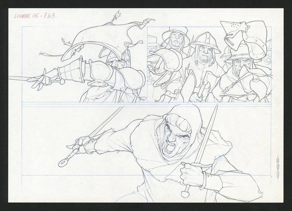 Planche originale - Guillermo Gonzalez - Mine de plomb et crayons de couleur  sur papier - 5212