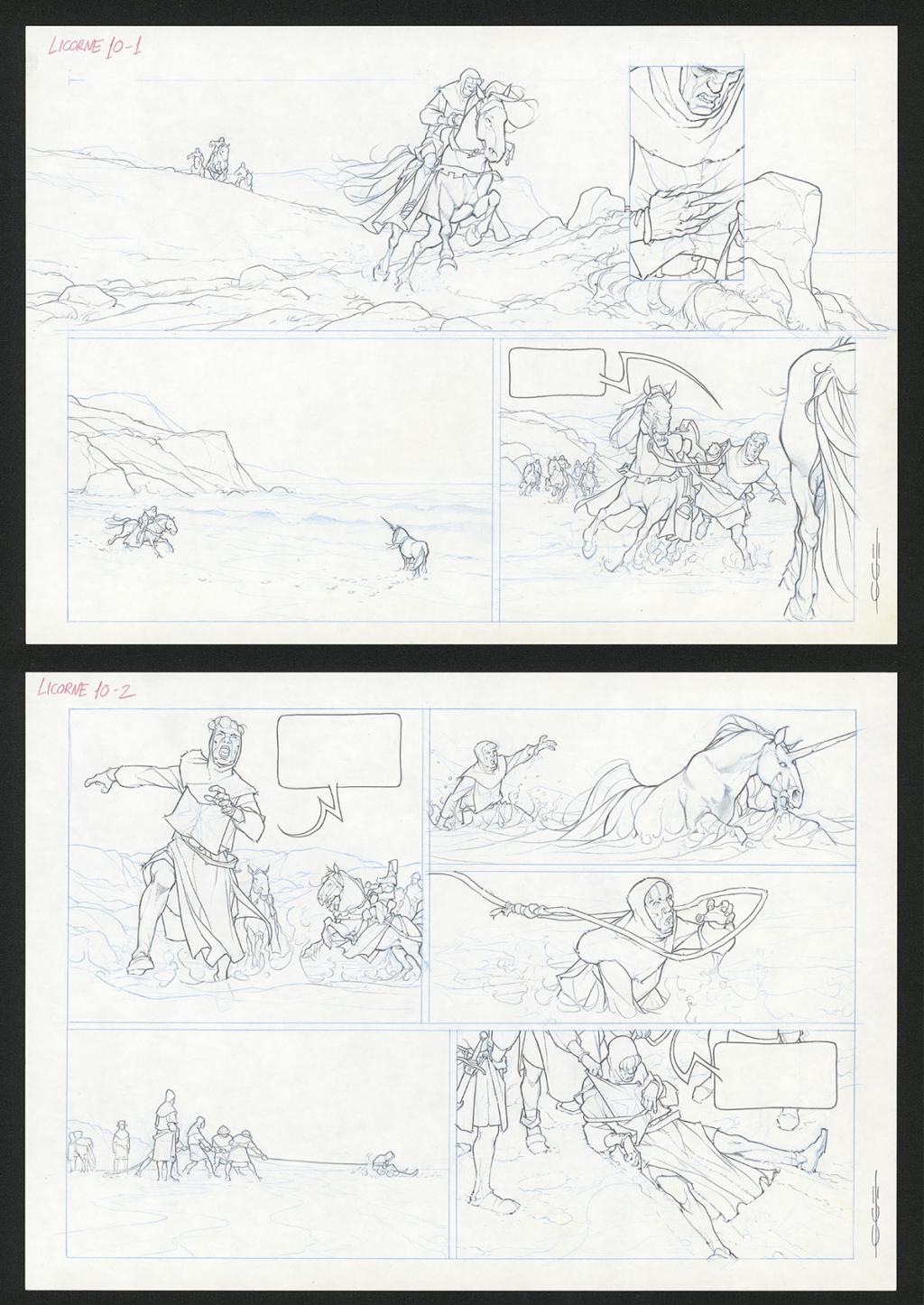 Planche originale - Guillermo Gonzalez - Mine de plomb et crayons de couleur  sur papier - 5461