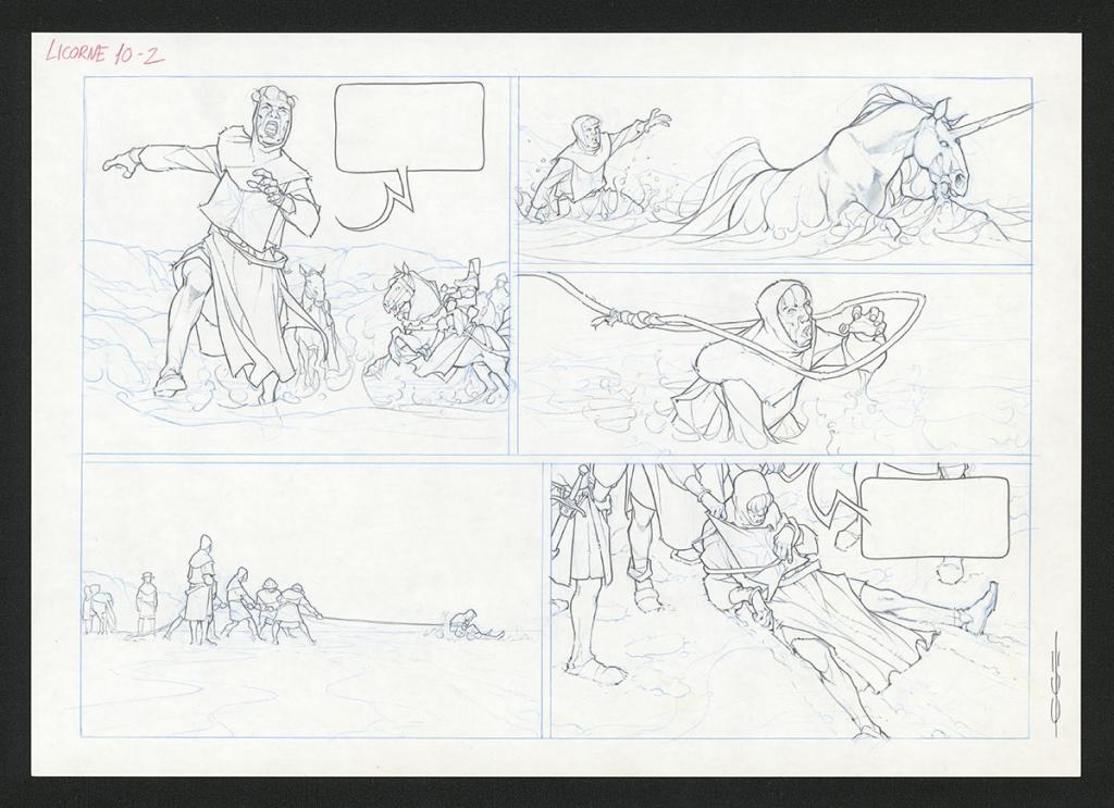 Planche originale - Guillermo Gonzalez - Mine de plomb et crayons de couleur  sur papier - 5461