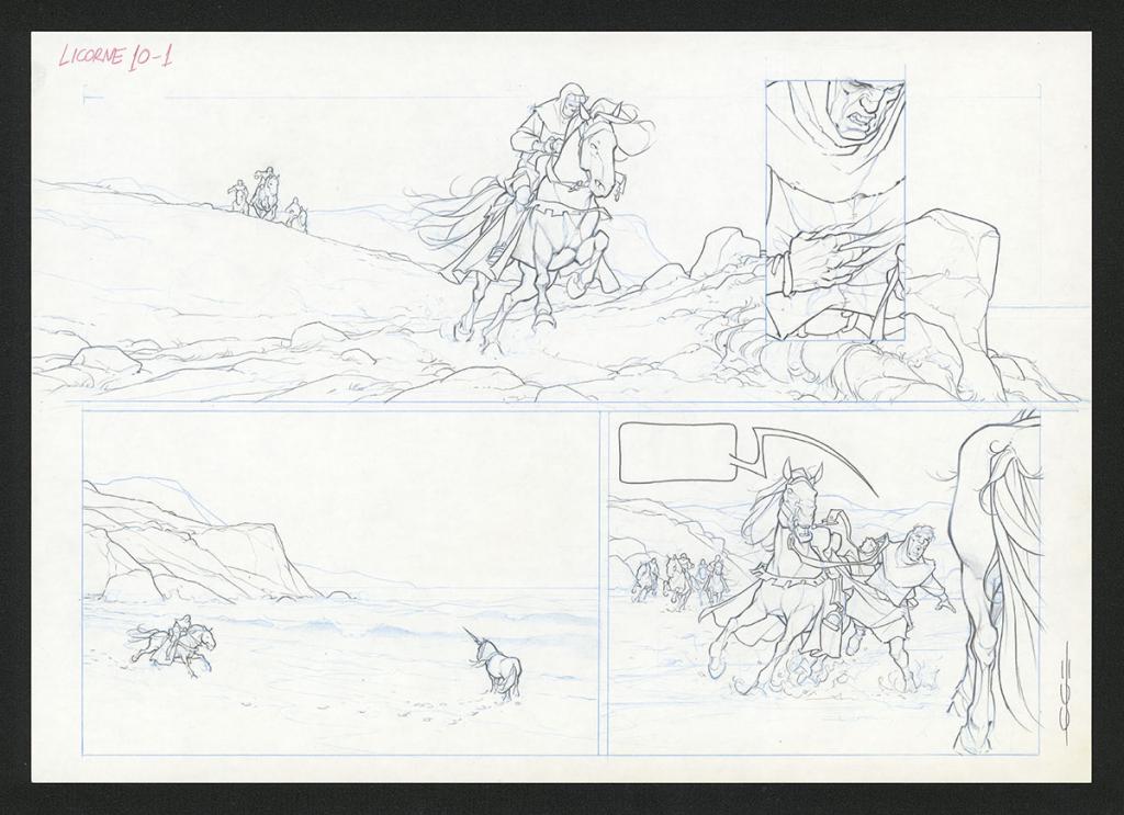 Planche originale - Guillermo Gonzalez - Mine de plomb et crayons de couleur  sur papier - 5461