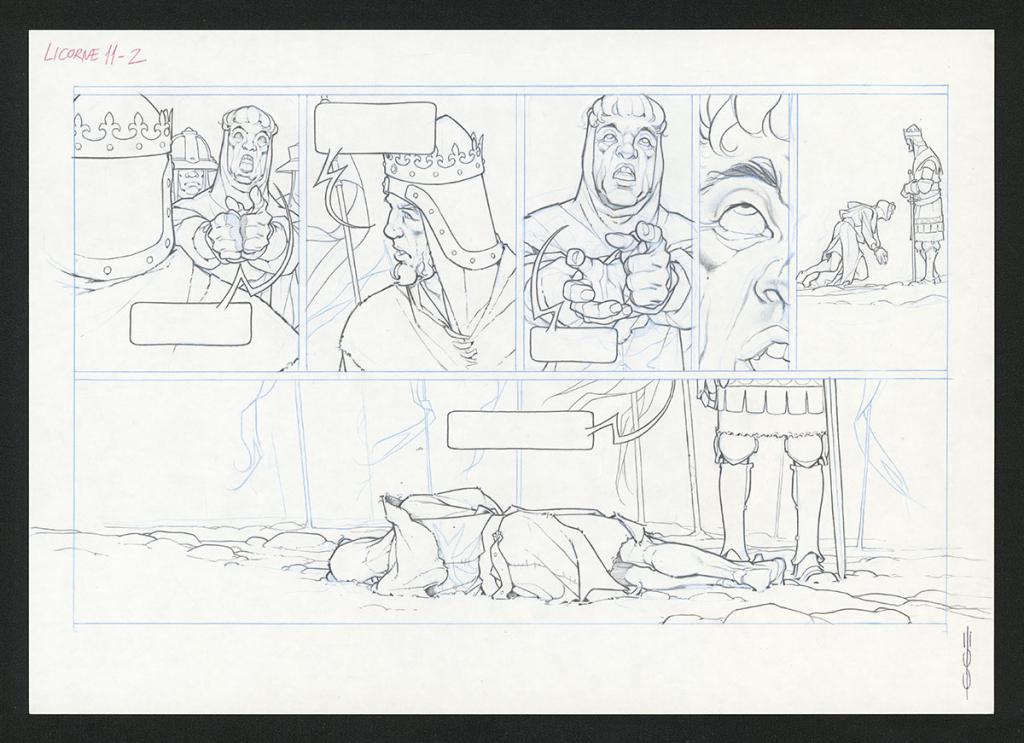 Planche originale - Guillermo Gonzalez - Mine de plomb et crayons de couleur  sur papier - 5462