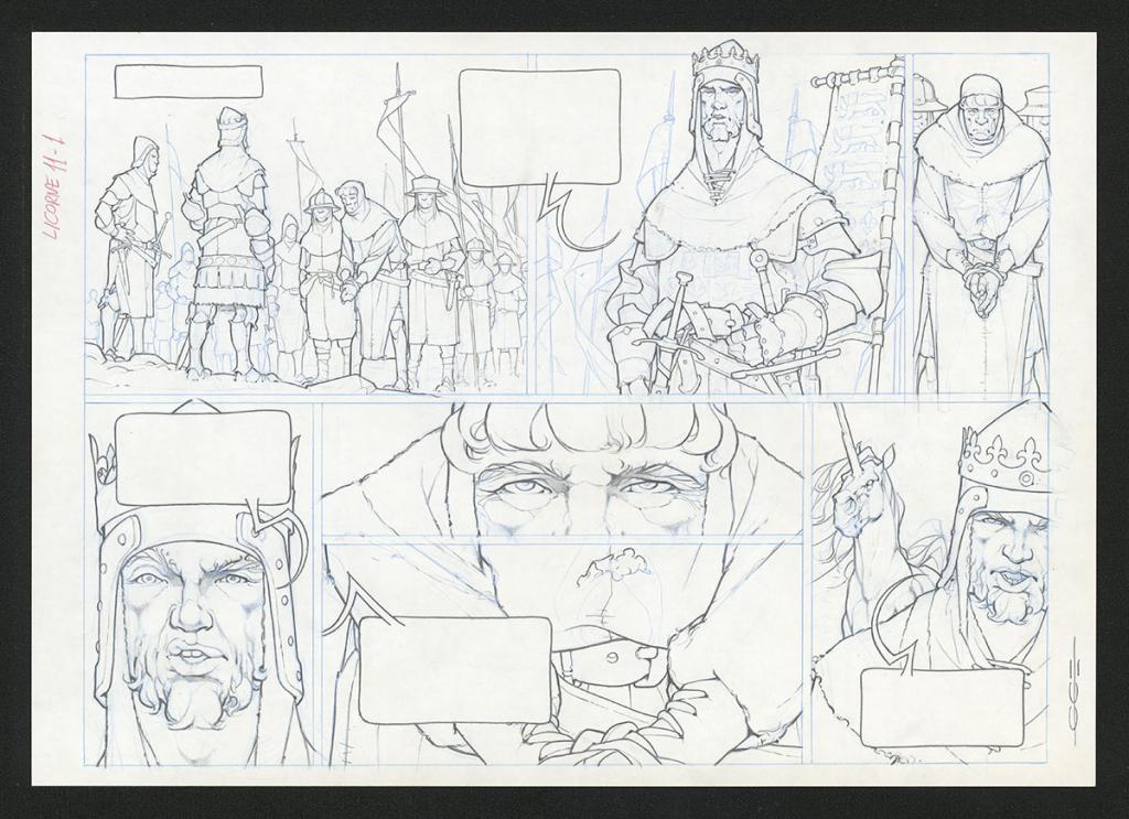 Planche originale - Guillermo Gonzalez - Mine de plomb et crayons de couleur  sur papier - 5462