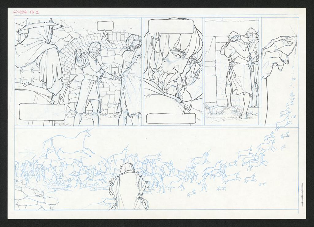 Planche originale - Guillermo Gonzalez - Mine de plomb et crayons de couleur  sur papier - 5464