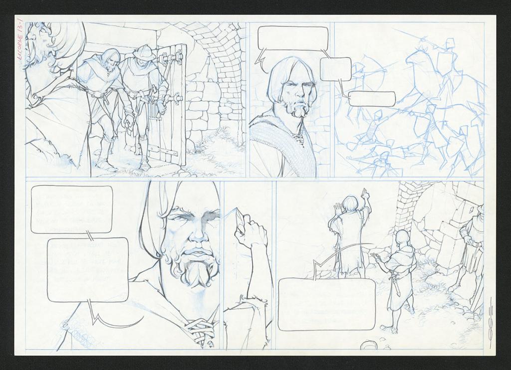 Planche originale - Guillermo Gonzalez - Mine de plomb et crayons de couleur  sur papier - 5464