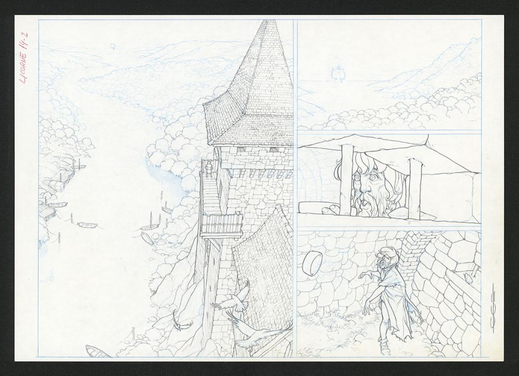 Planche originale ( strips pas dans le bon ordre ) - Guillermo Gonzalez - Mine de plomb et crayons de couleur  sur papier - 5465