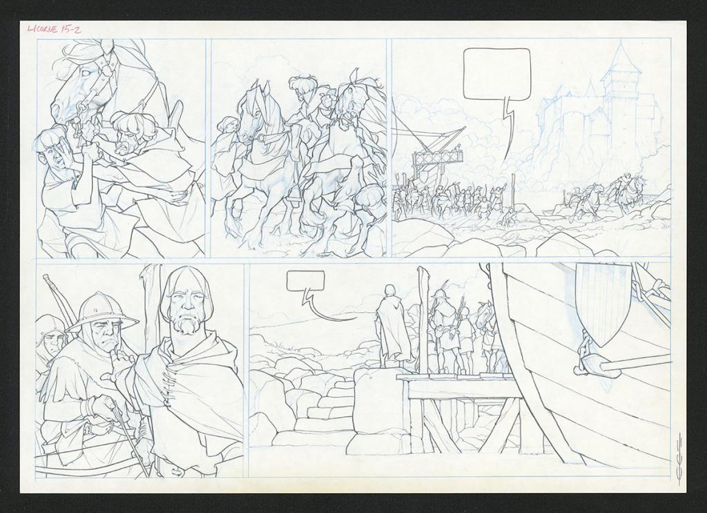 Planche originale - Guillermo Gonzalez - Mine de plomb et crayons de couleur  sur papier - 5466