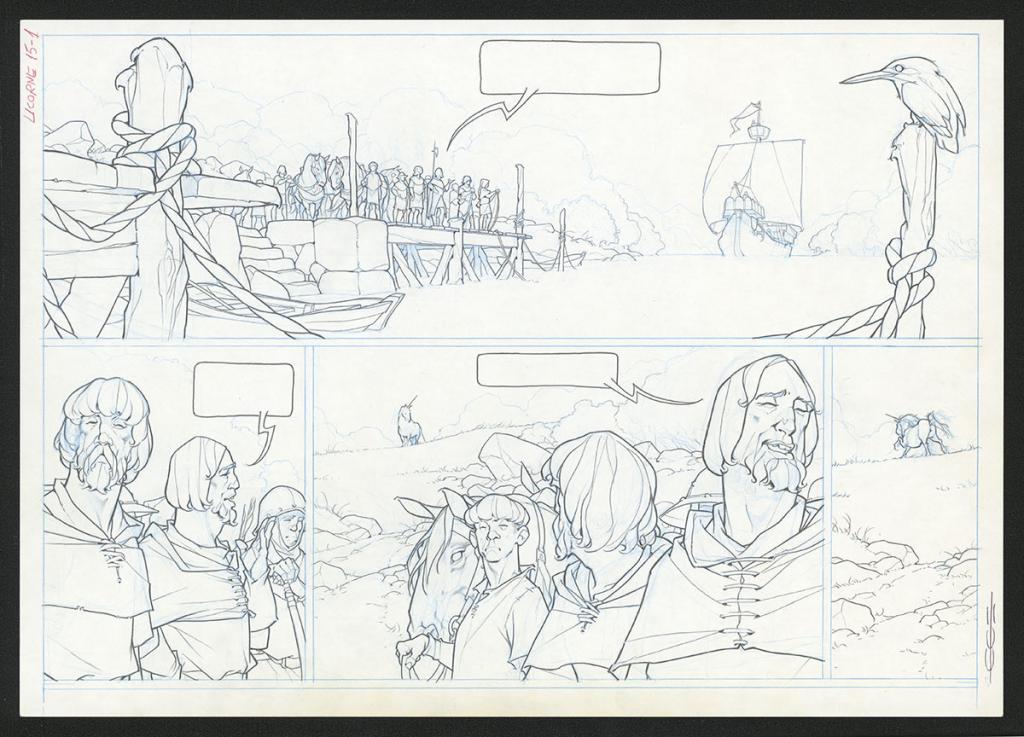 Planche originale - Guillermo Gonzalez - Mine de plomb et crayons de couleur  sur papier - 5466