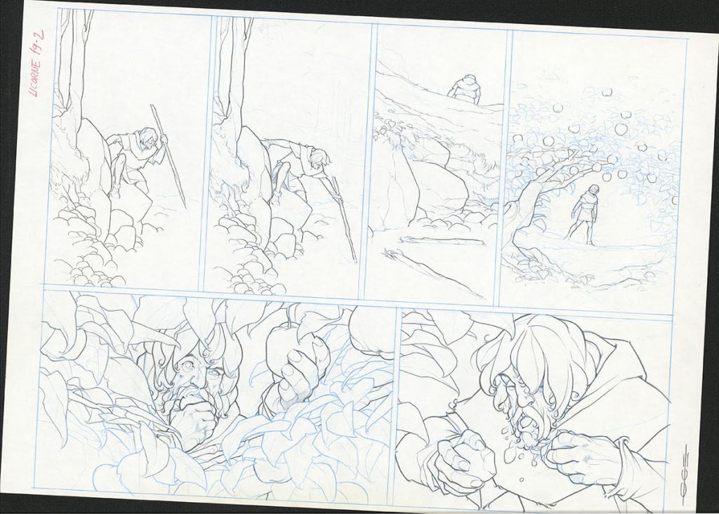 Planche originale - Guillermo Gonzalez - Mine de plomb et crayons de couleur  sur papier - 5468