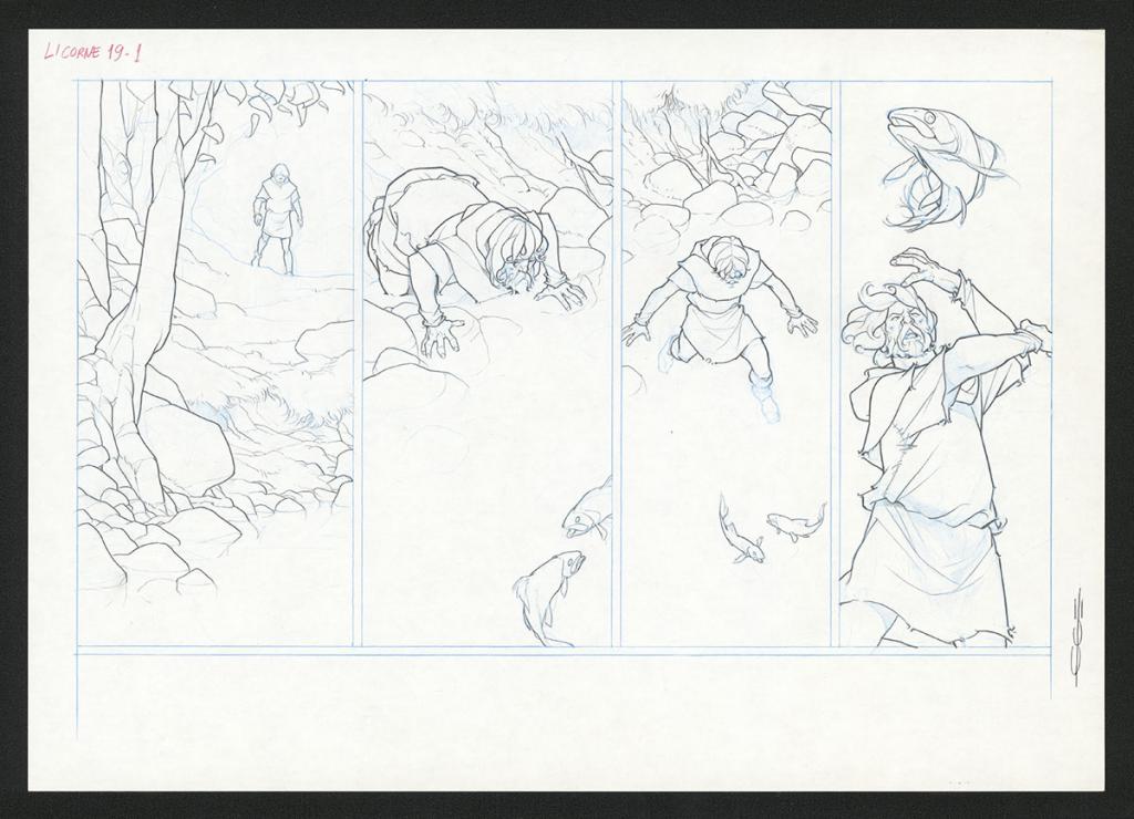 Planche originale - Guillermo Gonzalez - Mine de plomb et crayons de couleur  sur papier - 5468