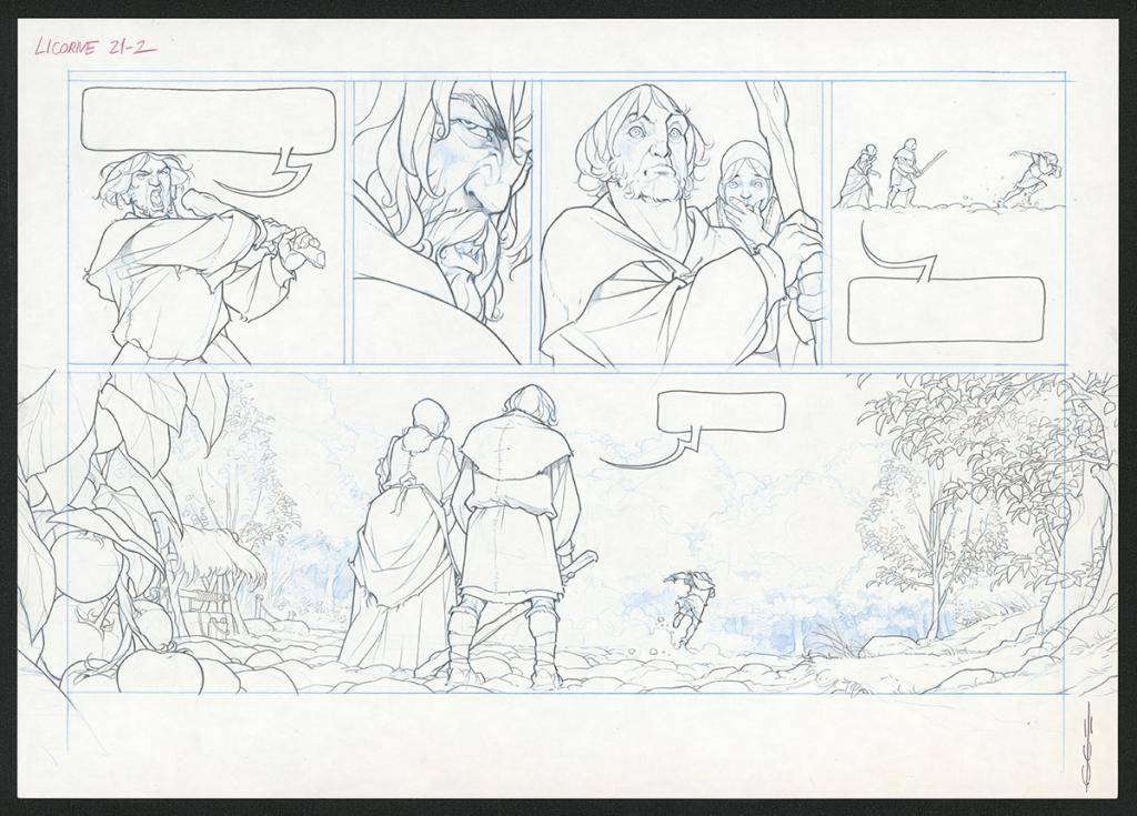 Planche originale - Guillermo Gonzalez - Mine de plomb et crayons de couleur  sur papier - 5470