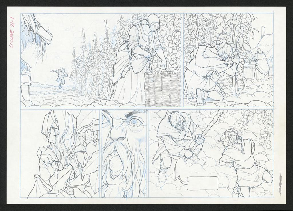 Planche originale - Guillermo Gonzalez - Mine de plomb et crayons de couleur  sur papier - 5470