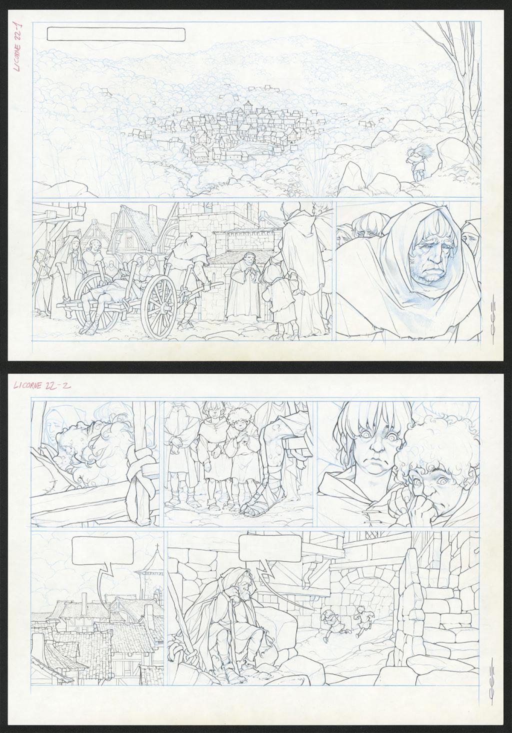 Planche originale - Guillermo Gonzalez - Mine de plomb et crayons de couleur  sur papier - 5471