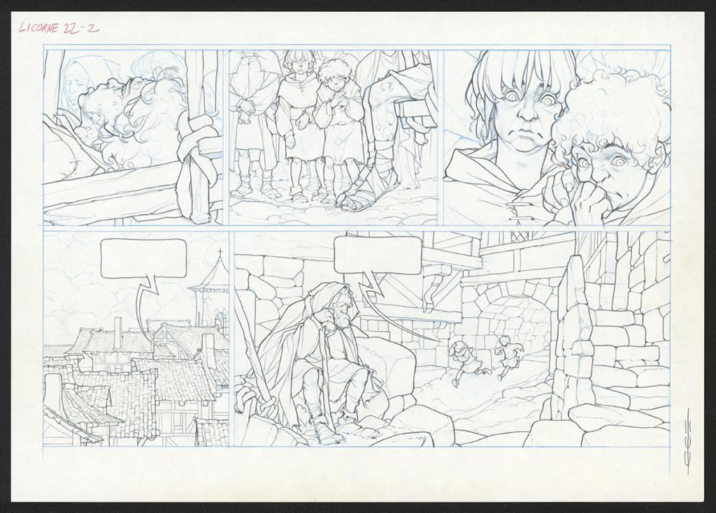 Planche originale - Guillermo Gonzalez - Mine de plomb et crayons de couleur  sur papier - 5471