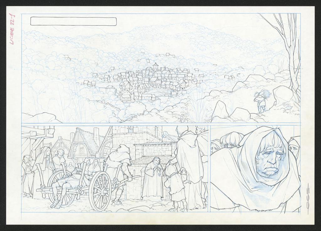 Planche originale - Guillermo Gonzalez - Mine de plomb et crayons de couleur  sur papier - 5471