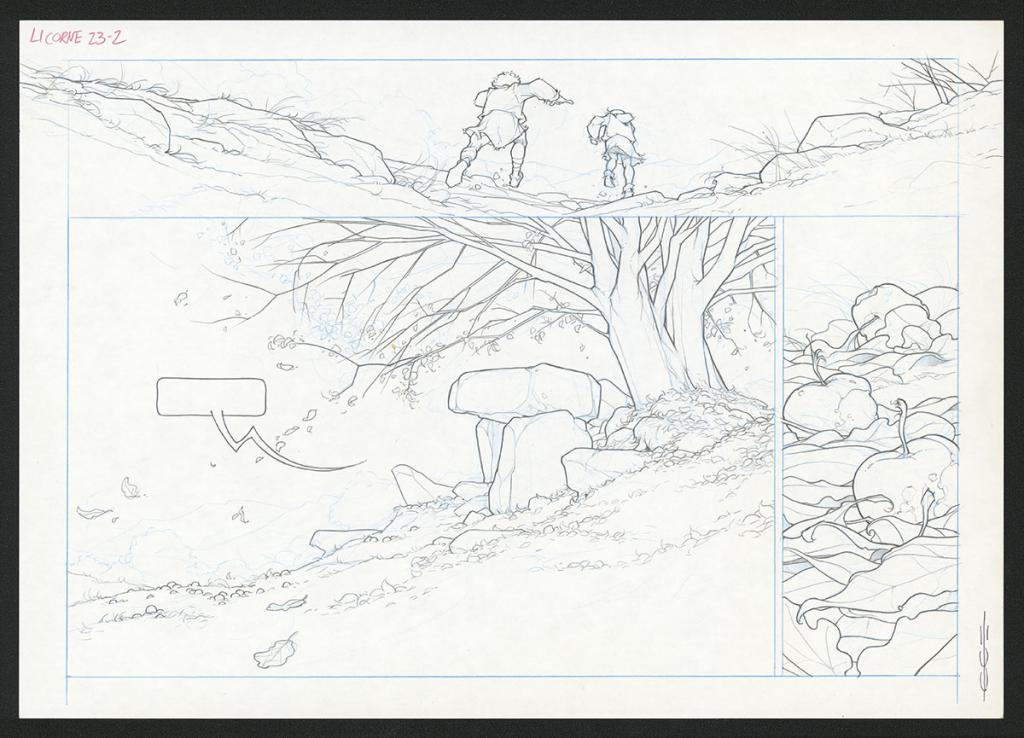 Planche originale - Guillermo Gonzalez - Mine de plomb et crayons de couleur  sur papier - 5460