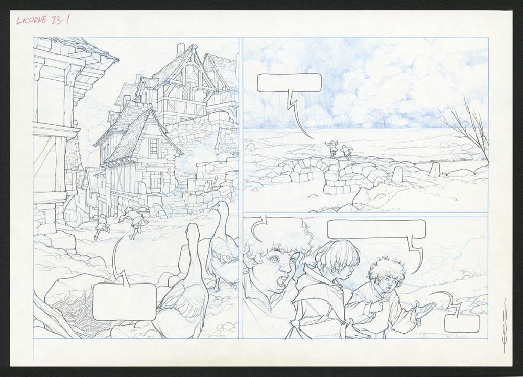 Planche originale - Guillermo Gonzalez - Mine de plomb et crayons de couleur  sur papier - 5460