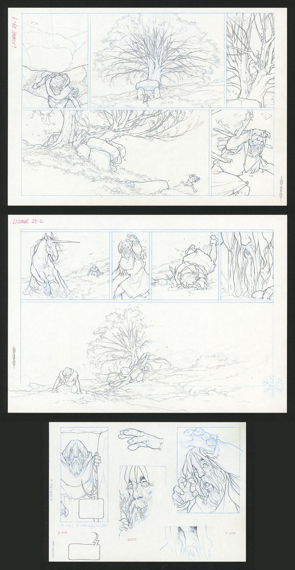 Planche originale - Guillermo Gonzalez - Mine de plomb et crayons de couleur  sur papier - 5408