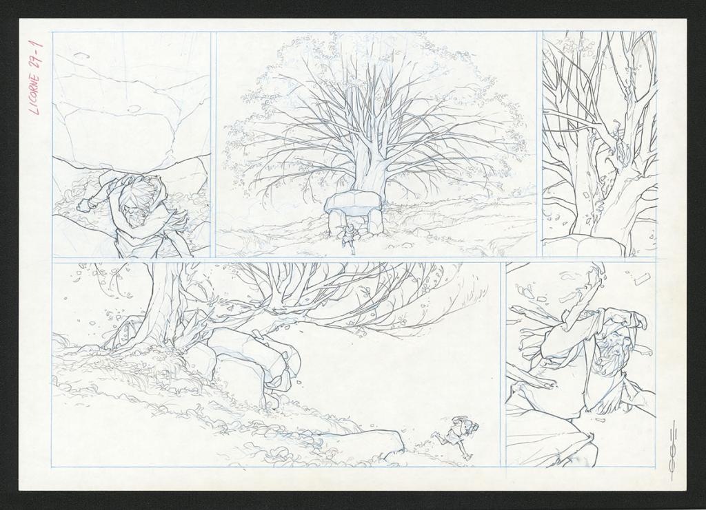 Planche originale - Guillermo Gonzalez - Mine de plomb et crayons de couleur  sur papier - 5408