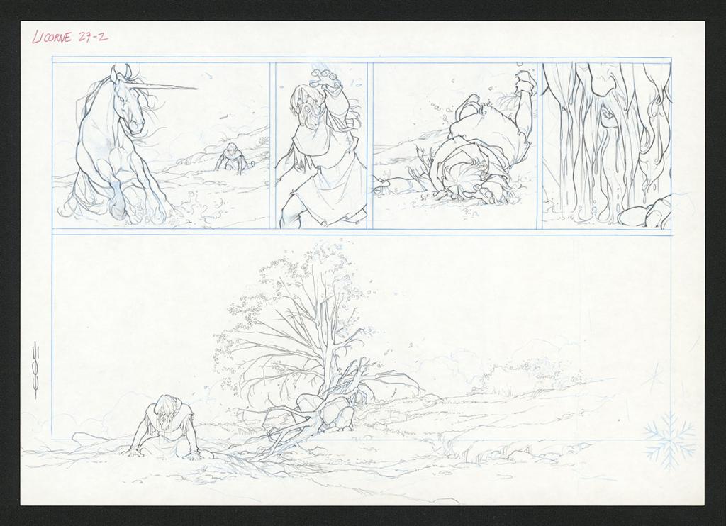 Planche originale - Guillermo Gonzalez - Mine de plomb et crayons de couleur  sur papier - 5408