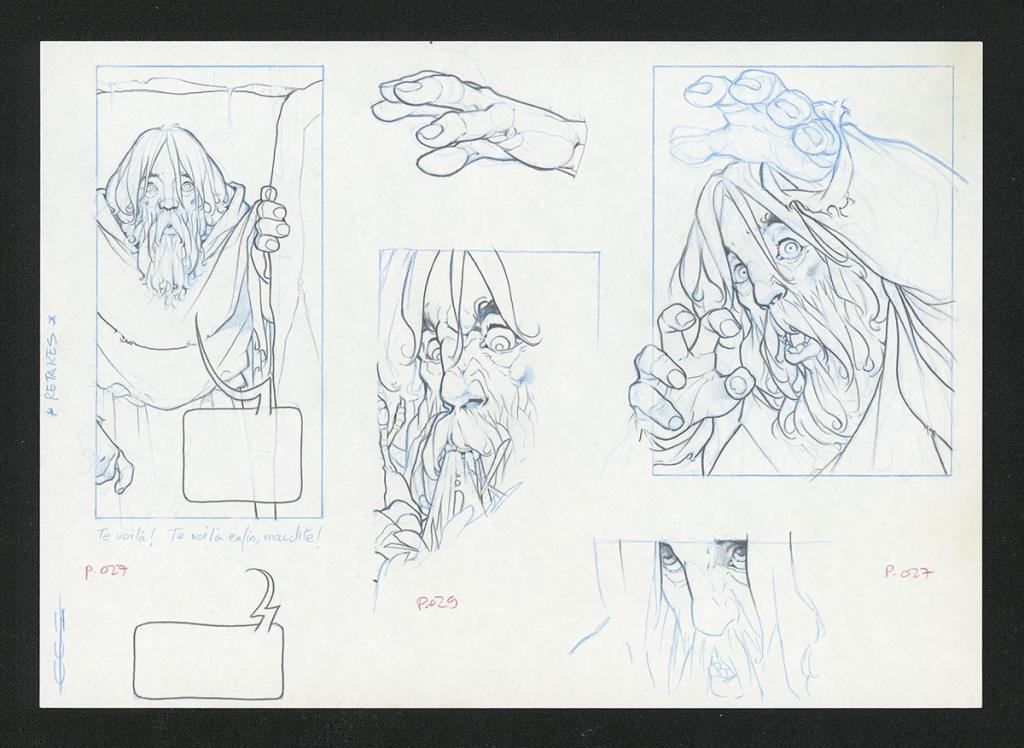 Planche originale - Guillermo Gonzalez - Mine de plomb et crayons de couleur  sur papier - 5408