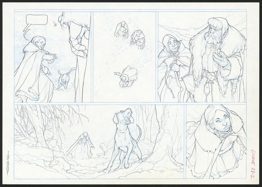 Planche originale - Guillermo Gonzalez - Mine de plomb et crayons de couleur  sur papier - 5558