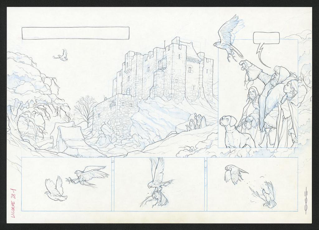 Planche originale - Guillermo Gonzalez - Mine de plomb et crayons de couleur  sur papier - 5558