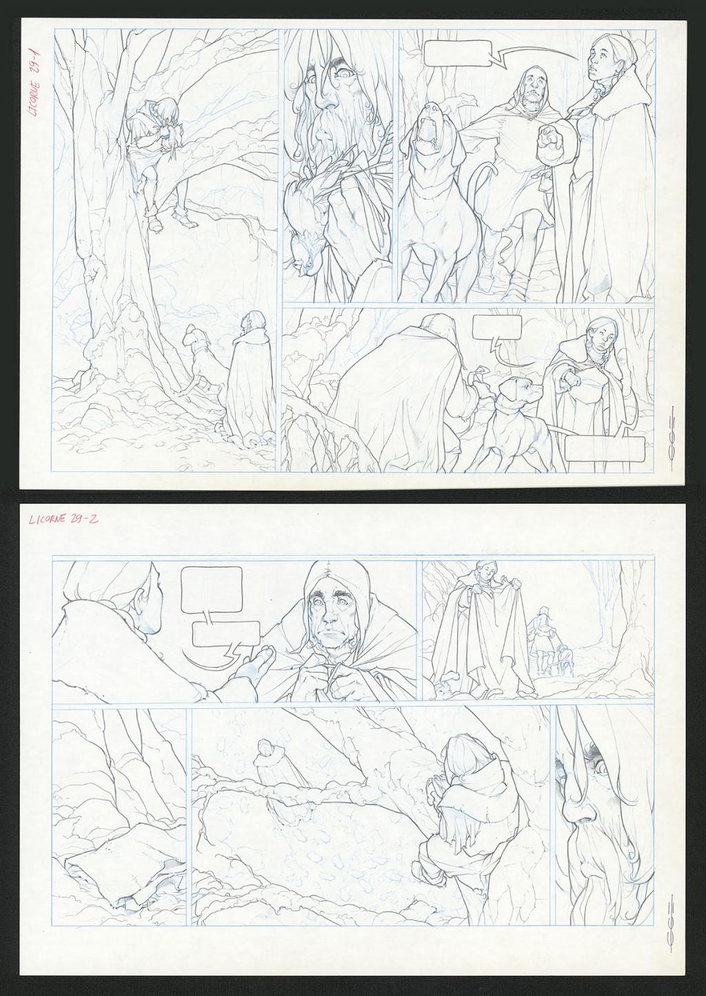 Planche originale - Guillermo Gonzalez - Mine de plomb et crayons de couleur  sur papier - 5478