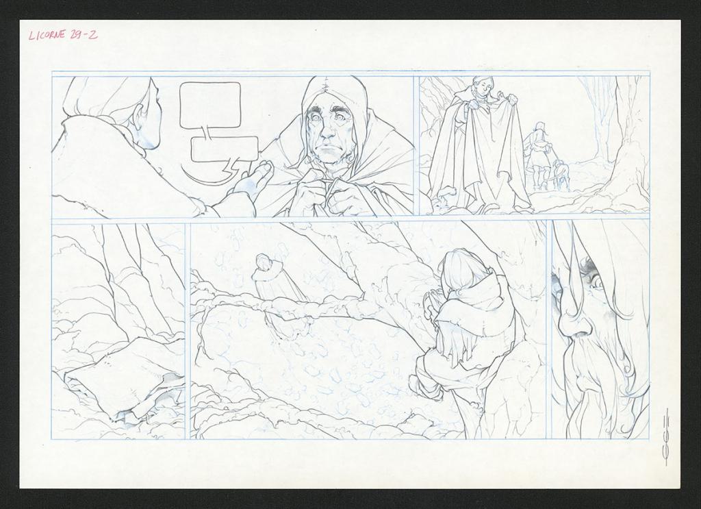 Planche originale - Guillermo Gonzalez - Mine de plomb et crayons de couleur  sur papier - 5478