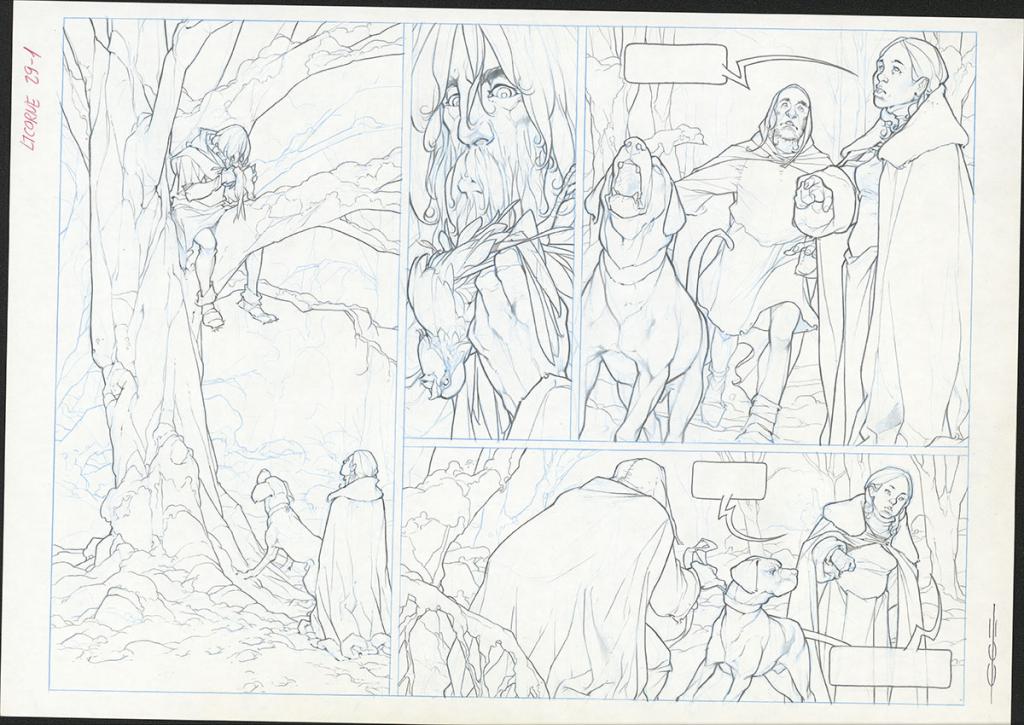 Planche originale - Guillermo Gonzalez - Mine de plomb et crayons de couleur  sur papier - 5478