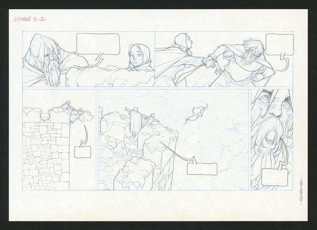 Planche originale - Guillermo Gonzalez - Mine de plomb et crayons de couleur  sur papier - 5480