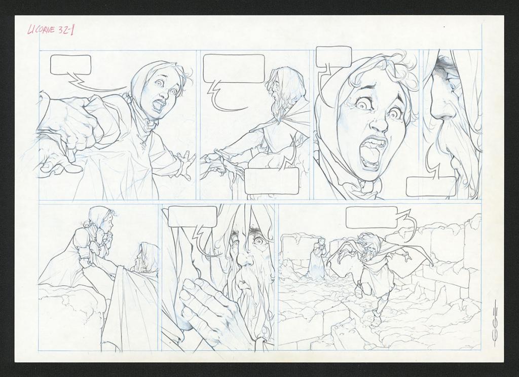 Planche originale - Guillermo Gonzalez - Mine de plomb et crayons de couleur  sur papier - 5481