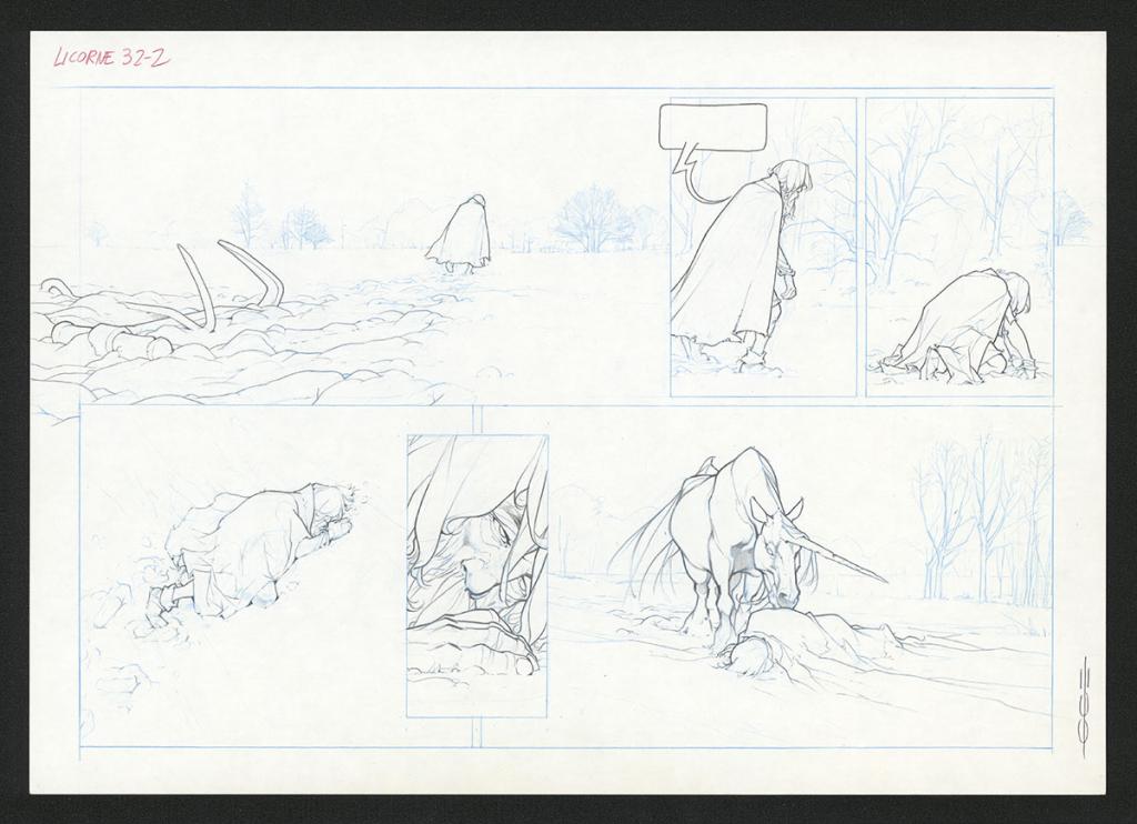 Planche originale - Guillermo Gonzalez - Mine de plomb et crayons de couleur  sur papier - 5481