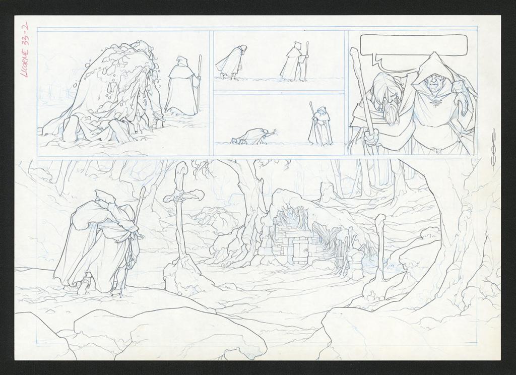 Planche originale - Guillermo Gonzalez - Mine de plomb et crayons de couleur  sur papier - 5482