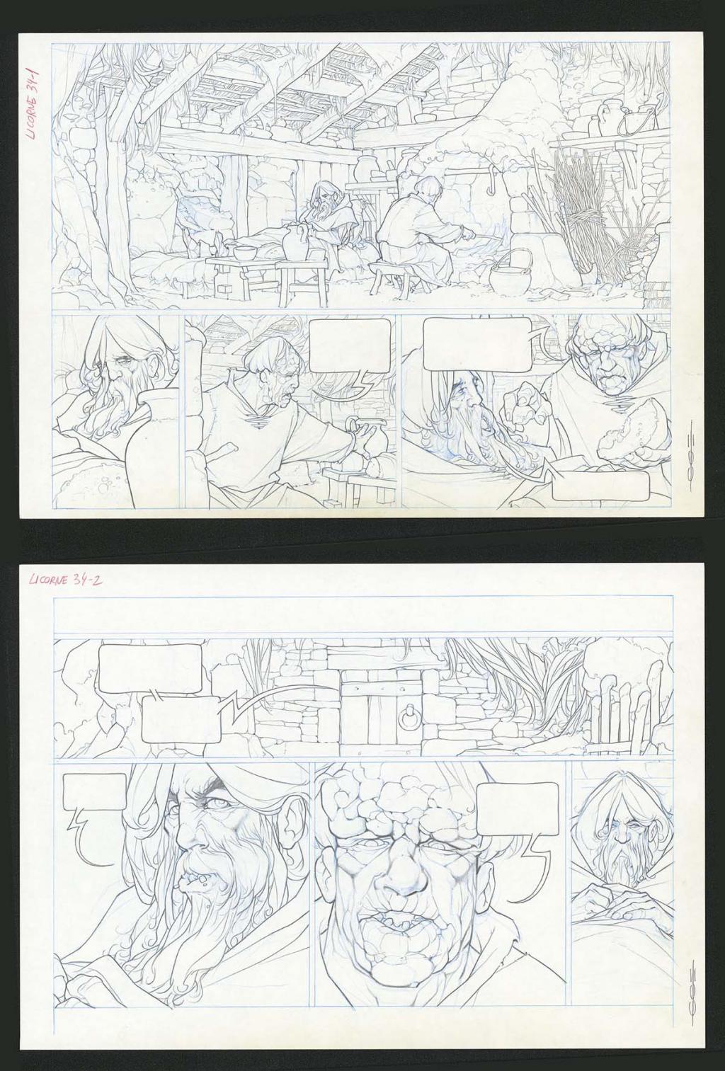 Planche originale - Guillermo Gonzalez - Mine de plomb et crayons de couleur  sur papier - 5448