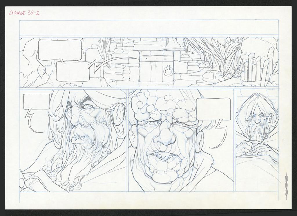 Planche originale - Guillermo Gonzalez - Mine de plomb et crayons de couleur  sur papier - 5448