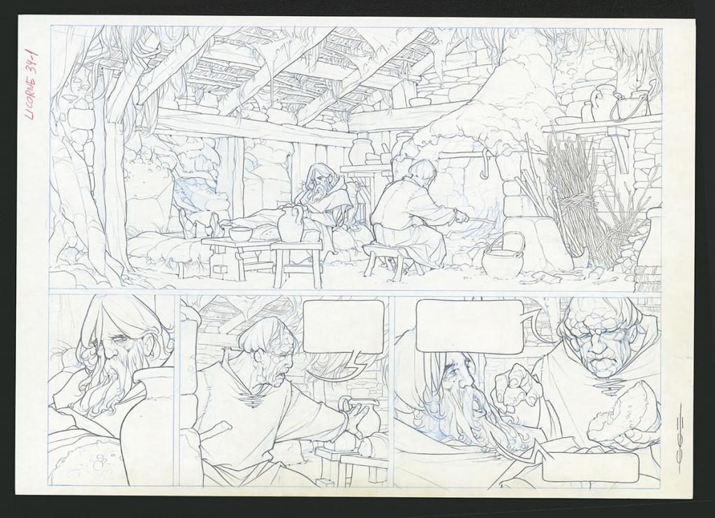 Planche originale - Guillermo Gonzalez - Mine de plomb et crayons de couleur  sur papier - 5448