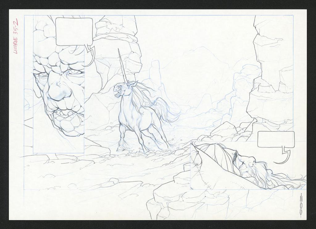 Planche originale - Guillermo Gonzalez - Mine de plomb et crayons de couleur  sur papier - 5553