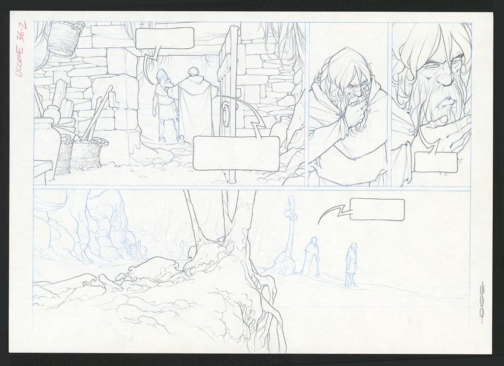 Planche originale - Guillermo Gonzalez - Mine de plomb et crayons de couleur  sur papier - 5449